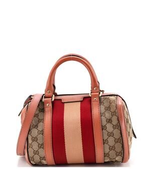 Gucci Vintage Web Boston Bag Gg Canvas #303334G78B